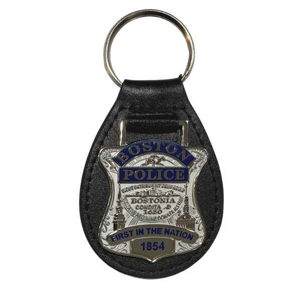 Boston Police Patrolmen Badge Keychain